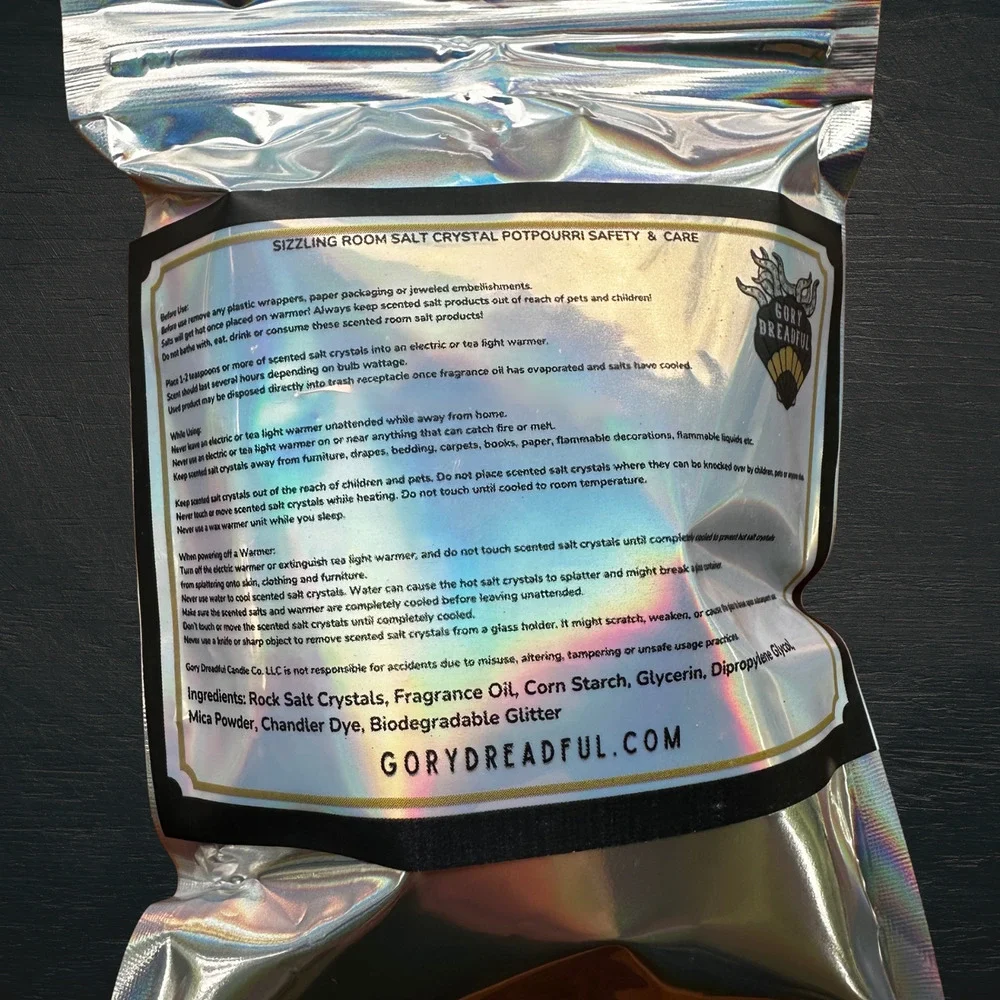 Kraken Unleashed Sizzling Room Salt Crystal Potpourri: Amber Citrus Musk Scent